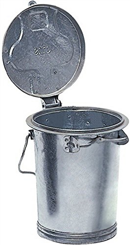 System-Mülltonne aus Stahlblech - Volumen 35 l - feuerverzinkt