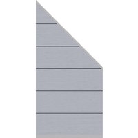 System WPC XL Zaun-Anschluss-Set, 89x183x93cm Grau