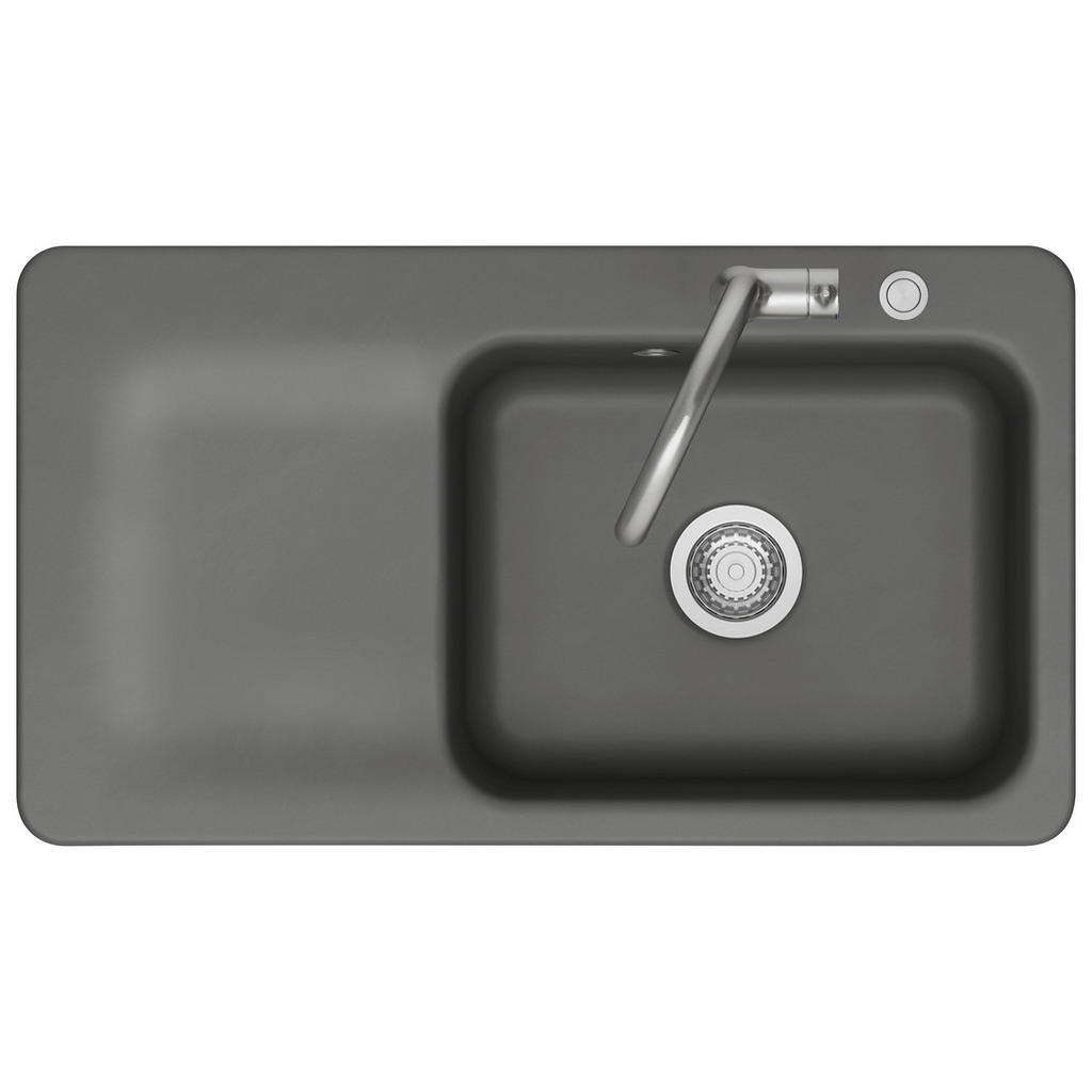 Systemceram Spüle Juna 90, Graphit, Keramik, 90x20x51 cm, Küchen, Küchenausstattung, Küchenspülen von Systemceram