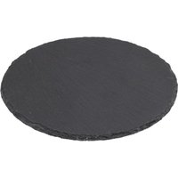 TABLETT Servierplatte Tischset Platzset Durchmesser ca. 20 cm Schiefer Dunkelgrau