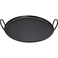 TABLETT ca. 40 x 44 cm 1 Stück mit Griffen Edelstahl Schwarz