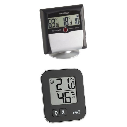 TFA Dostmann digitales Thermo-Hygrometer Comfort Control 30.5011 + TFA Dostmann digitales Thermo-Hygrometer Moxx 30.5026.01