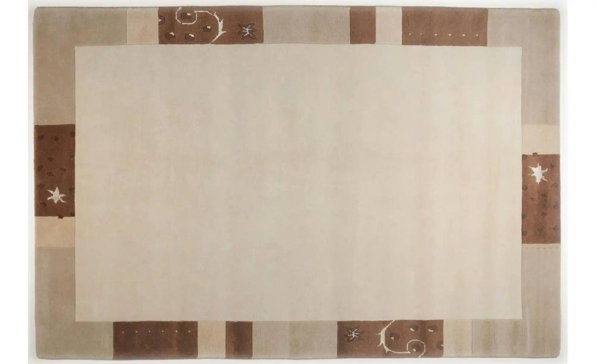 THEKO Wollteppich   ¦ beige ¦ Viskose ¦ Maße (cm): B: 190 H: 1,3 Teppiche > Wohnteppiche - Möbel Kraft