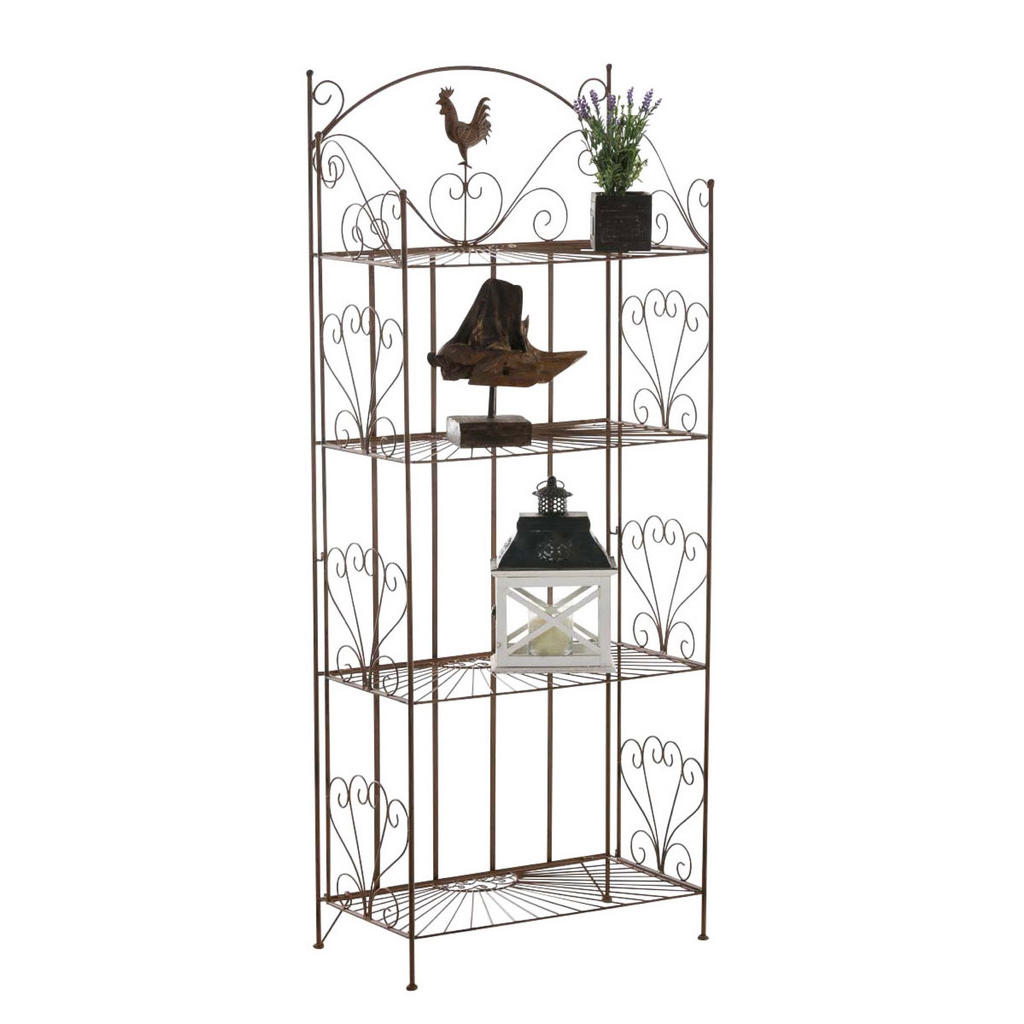 TPFGarden Standregal, Dunkelbraun, Metall, 61.5x153x33 cm, Wohnzimmer, Regale, Bücherregale TPFGarden Standregal, Dunkelbraun, Metall, 61.5x153x33 cm, Wohnzimmer, Regale, Bücherregale von TPFGarden