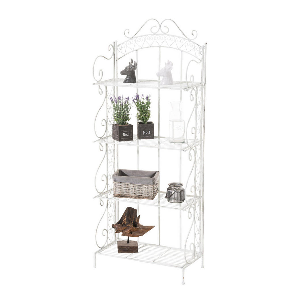 TPFGarden Standregal, Weiß, Metall, 61x153x33 cm, Wohnzimmer, Regale, Bücherregale von TPFGarden
