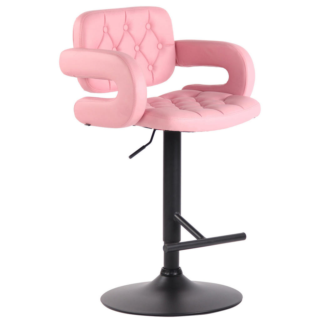 TPFLiving Barhocker, Rosa, Textil, Rundrohr, 52x100x55 cm, Esszimmer, Barmöbel, Barhocker TPFLiving Barhocker, Rosa, Textil, Rundrohr, 52x100x55 cm, Esszimmer, Barmöbel, Barhocker von TPFLiving