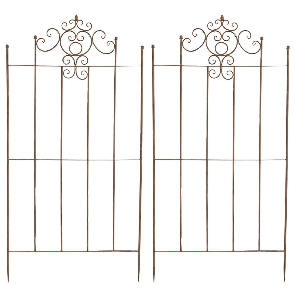 TPFLiving Rankgitter, Braun, Metall, 85.5x170x2 cm, Gartenzubehör, Gartendeko TPFLiving Rankgitter, Braun, Metall, 85.5x170x2 cm, Gartenzubehör, Gartendeko von TPFLiving