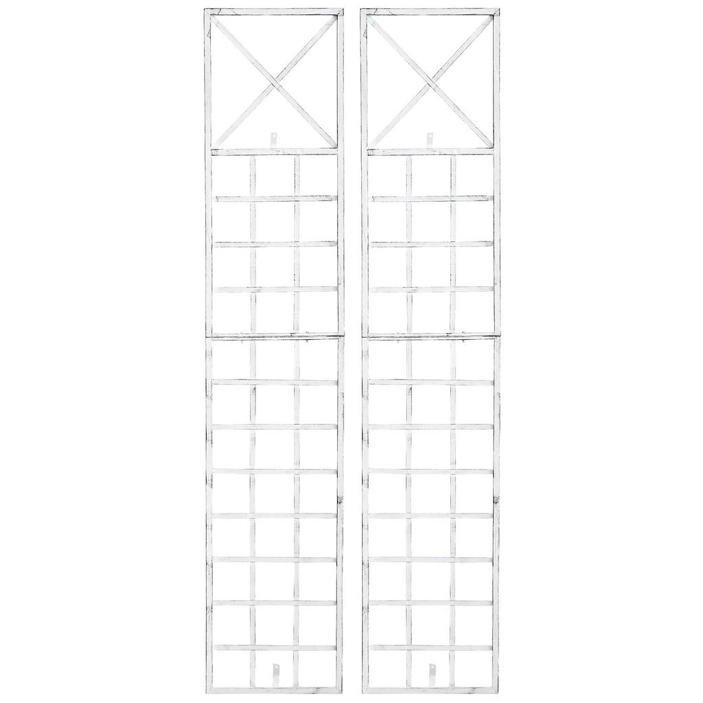 TPFLiving Rankgitter, Weiß, Metall, 40x198x2 cm, Gartenzubehör, Gartendeko von TPFLiving