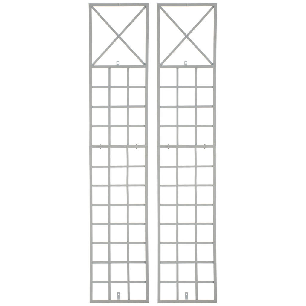 TPFLiving Rankgitter, Weiß, Metall, 40x198x2 cm, Gartenzubehör, Gartendeko von TPFLiving