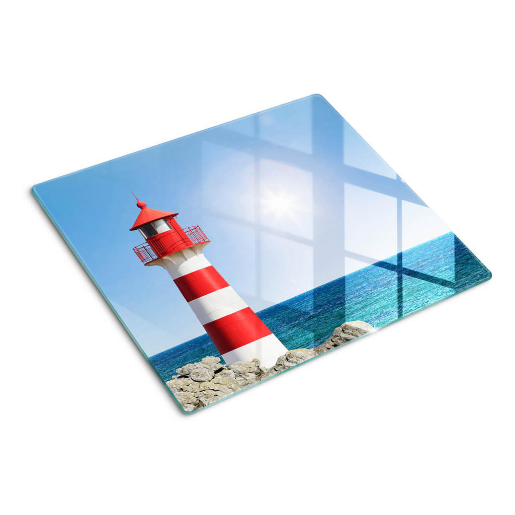 Tulup Glasplatte, Rot, Glas, 60x0.4x52 cm, Küchen, Küchenelektrogeräte, Herde, Herdabdeckplatten von TULUP