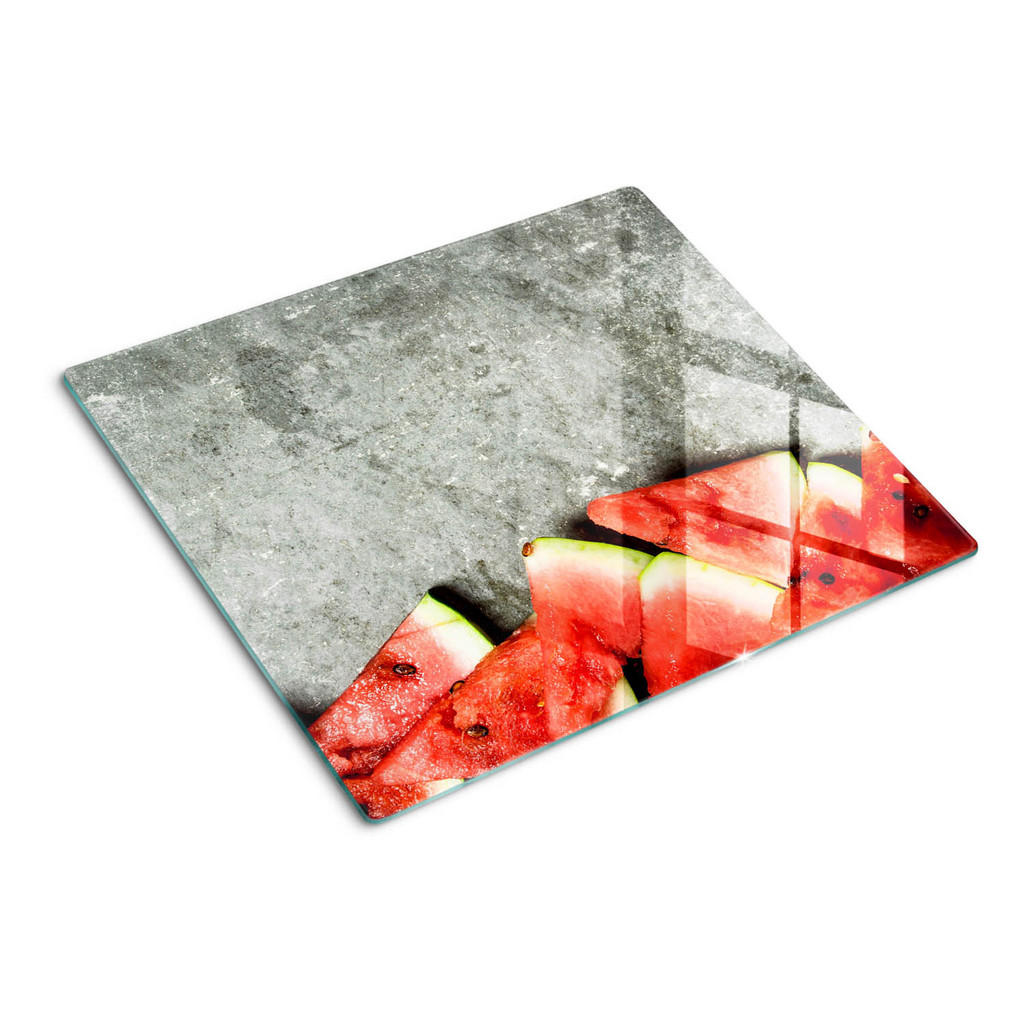 Tulup Glasplatte, Rot, Glas, 60x0.4x52 cm, Küchen, Küchenelektrogeräte, Herde, Herdabdeckplatten von TULUP
