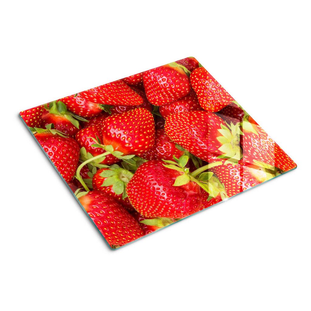 Tulup Glasplatte, Rot, Glas, 60x0.4x52 cm, Küchen, Küchenelektrogeräte, Herde, Herdabdeckplatten von TULUP