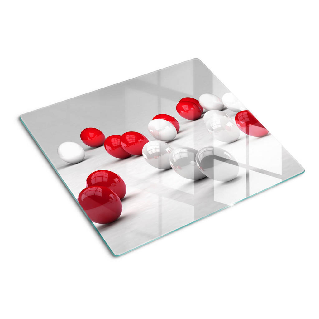 Tulup Glasplatte, Rot, Glas, 60x0.4x52 cm, Küchen, Küchenelektrogeräte, Herde, Herdabdeckplatten von TULUP