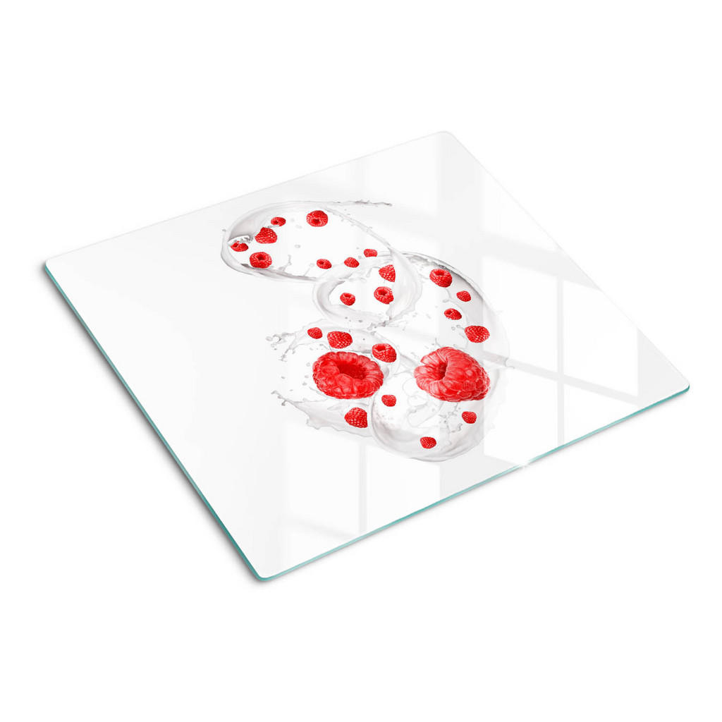 Tulup Glasplatte, Rot, Glas, 60x0.4x52 cm, Küchen, Küchenelektrogeräte, Herde, Herdabdeckplatten von TULUP