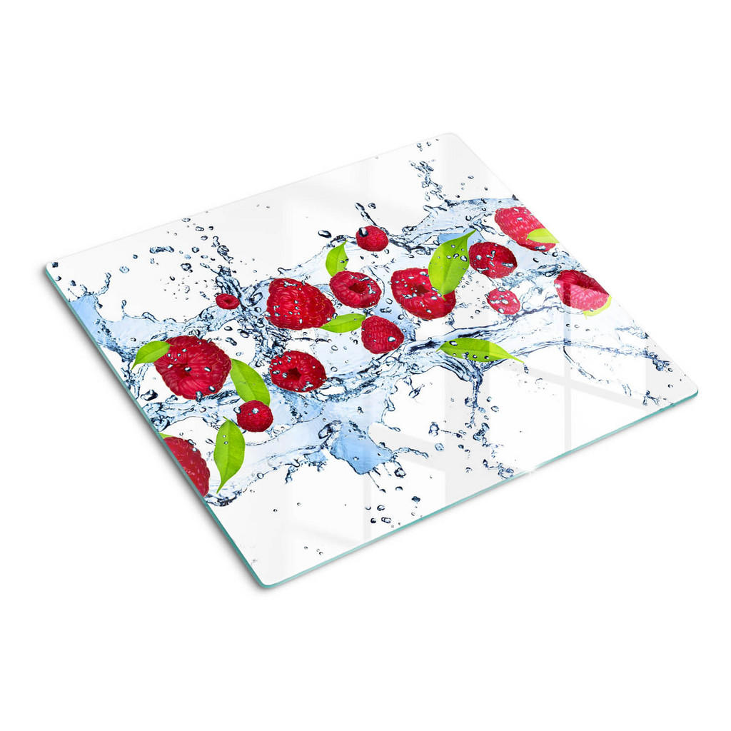 Tulup Glasplatte, Rot, Glas, 60x0.4x52 cm, Küchen, Küchenelektrogeräte, Herde, Herdabdeckplatten von TULUP