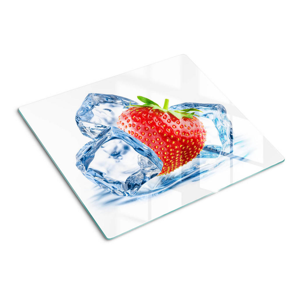 Tulup Glasplatte, Rot, Glas, 60x0.4x52 cm, Küchen, Küchenelektrogeräte, Herde, Herdabdeckplatten von TULUP