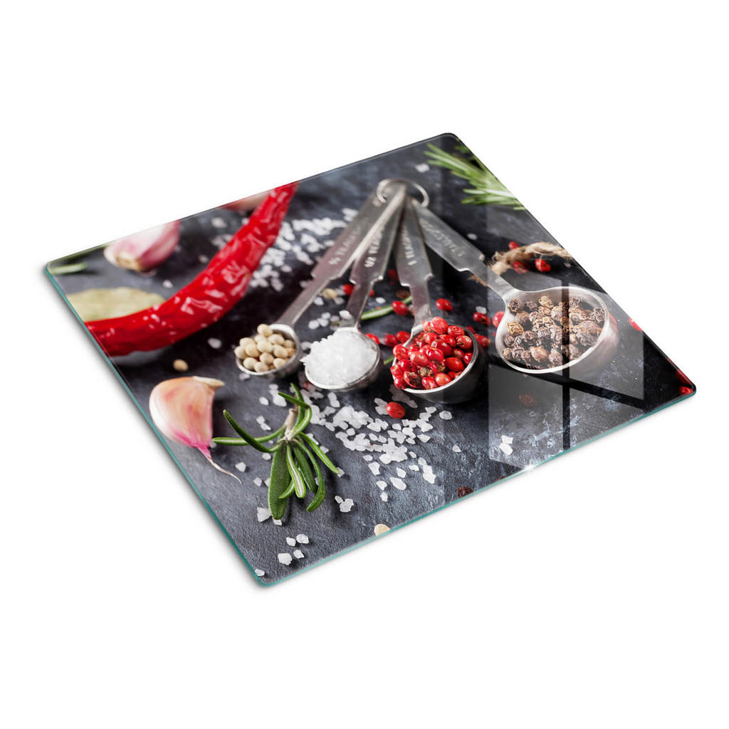 Tulup Glasplatte, Rot, Glas, 60x0.4x52 cm, Küchen, Küchenelektrogeräte, Herde, Herdabdeckplatten von TULUP