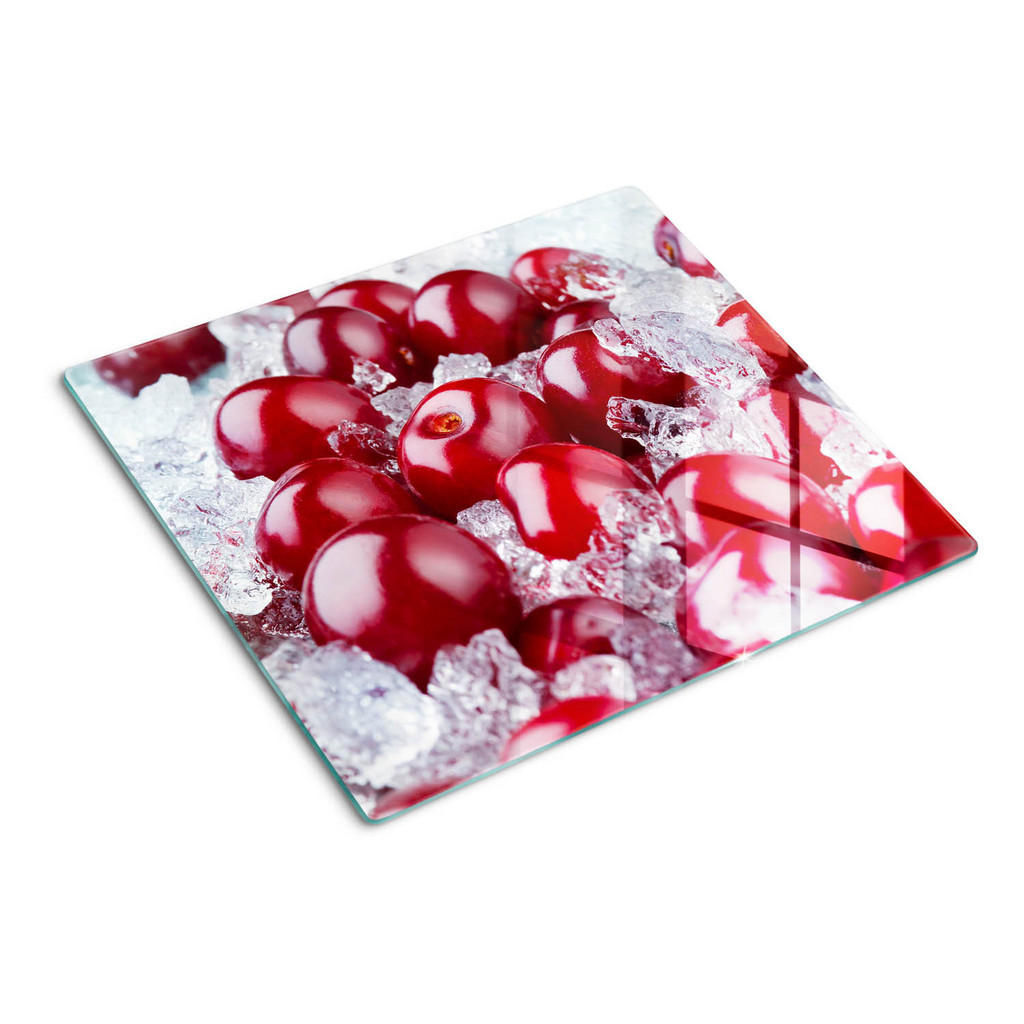 Tulup Glasplatte, Rot, Glas, 60x0.4x52 cm, Küchen, Küchenelektrogeräte, Herde, Herdabdeckplatten von TULUP