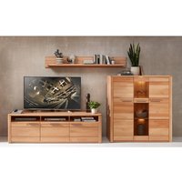 TV-Lowboard, Wandboard, Highboard, Beleuchtung, Fronten Kernbuche massiv NEWTON-36