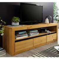 TV Lowboard 160 cm Massivholz WILSON-69 in Kiefer massiv eichefarbig, B/H/T: ca. 160/55/42 cm