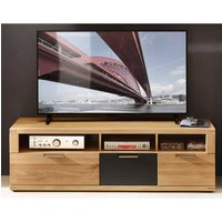TV Lowboard 160 cm in Wildeiche Bianco BOZEN-36 Massivholz Fronten, B/H/T ca. 160/52/48 cm