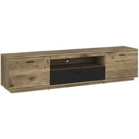 TV-Lowboard 2-trg inkl. 1 Klappe ca. 210 x 52 x 50 cm  Eiche / Anthrazit