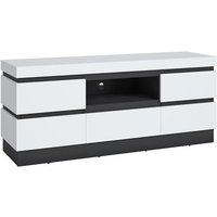 TV-Lowboard CAMPANIA CORF106 von Wojcik Alpinweiß / Anthrazit