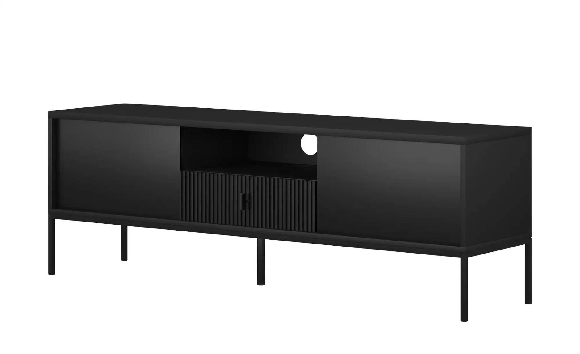 TV-Lowboard  Maglione ¦ schwarz ¦ Maße (cm): B: 154 H: 52 T: 39.0 Kommoden & Sideboards > Lowboards - Höffner