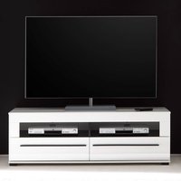 TV-Lowboard in Hochglanz weiß Hifi-Rack COLORADO-61 mit 2 Schüben BxHxT: 140x47x42cm