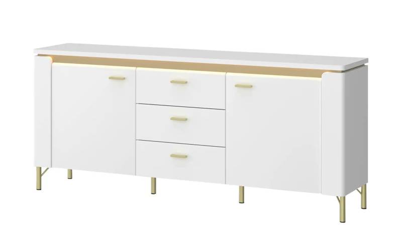 TV-Lowboard mit Softclose Losini ¦ weiß ¦ Maße (cm): B: 155,3 H: 70 T: 40.0 Kommoden & Sideboards > Lowboards - Höffner