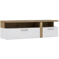 TV-Unterschrank Tuluza von Forte Weiss / Artisan Eiche