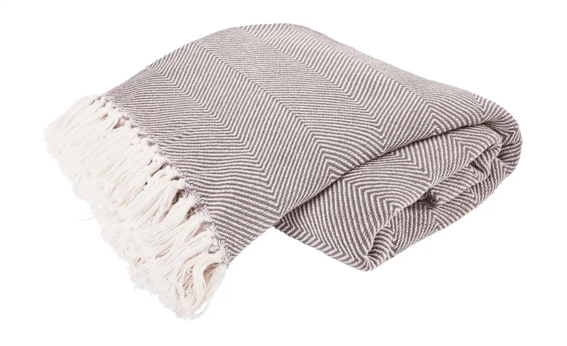Tagesdecke mit Fransen   ¦ beige ¦ 100% Baumwolle ¦ Maße (cm): B: 280 H: 1 Heimtextilien > Kuscheldecken - Möbel Kraft