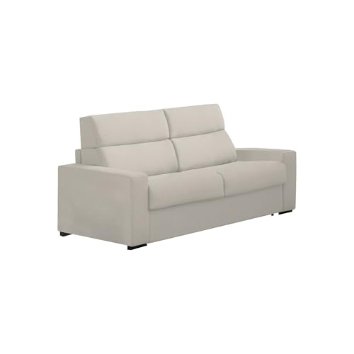 Talamo Italia - 2-Sitzer Schlafsofa Onorina, Schlafsofa fürs Wohnzimmer, gepolstert, abnehmbar, 100% Made in Italy-Qualität, 180x95 h100 cm, Beige Talamo Italia - 2-Sitzer Schlafsofa Onorina, Schlafsofa fürs Wohnzimmer, gepolstert, abnehmbar, 100% Made in Italy-Qualität, 180x95 h100 cm, Beige