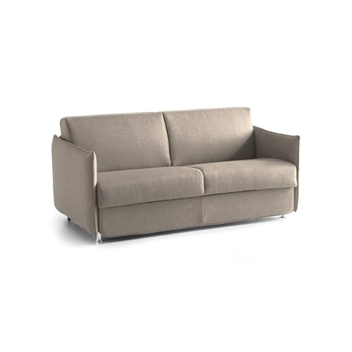 Talamo Italia - 2-Sitzer Schlafsofa Paloma, Schlafsofa fürs Wohnzimmer, gepolstert, abnehmbar, 100% Made in Italy-Qualität, 160x95 h90 cm, Taube Talamo Italia - 2-Sitzer Schlafsofa Paloma, Schlafsofa fürs Wohnzimmer, gepolstert, abnehmbar, 100% Made in Italy-Qualität, 160x95 h90 cm, Taube