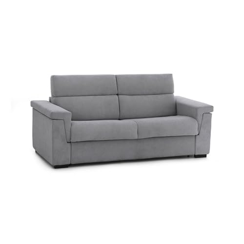 Talamo Italia - 2-Sitzer Schlafsofa Prudenzia, Schlafsofa fürs Wohnzimmer, gepolstert, abnehmbar, 100% Made in Italy-Qualität, 185x95 h100 cm, Grau Talamo Italia - 2-Sitzer Schlafsofa Prudenzia, Schlafsofa fürs Wohnzimmer, gepolstert, abnehmbar, 100% Made in Italy-Qualität, 185x95 h100 cm, Grau
