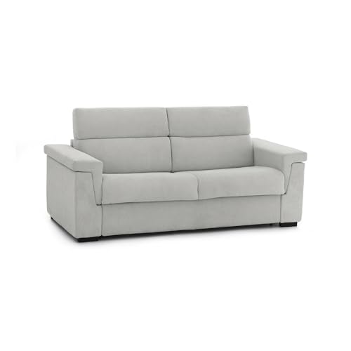 Talamo Italia - 2-Sitzer Schlafsofa Prudenzia, Schlafsofa fürs Wohnzimmer, gepolstert, abnehmbar, 100% Made in Italy-Qualität, 185x95 h100 cm, Hellgrau Talamo Italia - 2-Sitzer Schlafsofa Prudenzia, Schlafsofa fürs Wohnzimmer, gepolstert, abnehmbar, 100% Made in Italy-Qualität, 185x95 h100 cm, Hellgrau