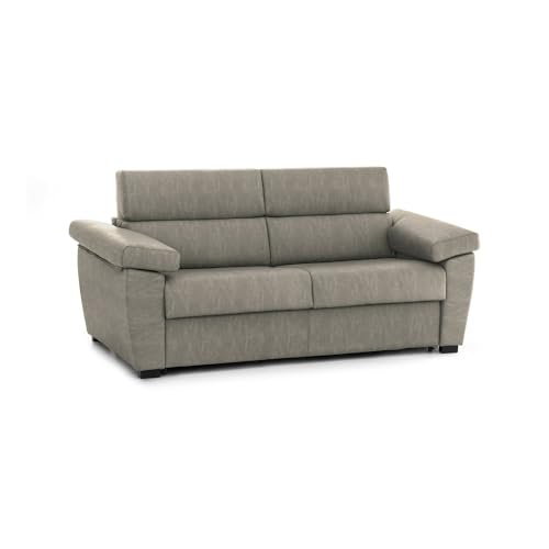 Talamo Italia - 2-Sitzer Schlafsofa Quinta, Schlafsofa fürs Wohnzimmer, gepolstert, abnehmbar, 100% Made in Italy-Qualität, 205x95 h100 cm, Taube Talamo Italia - 2-Sitzer Schlafsofa Quinta, Schlafsofa fürs Wohnzimmer, gepolstert, abnehmbar, 100% Made in Italy-Qualität, 205x95 h100 cm, Taube