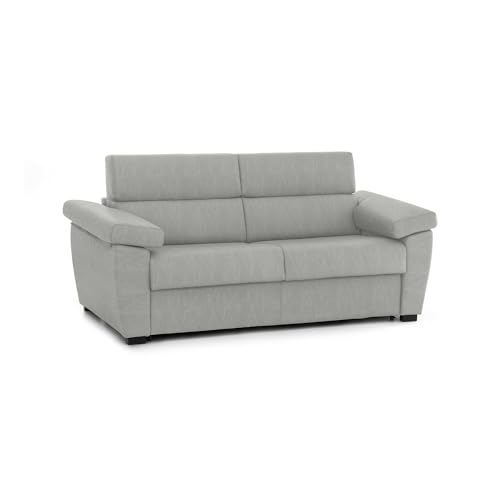 Talamo Italia - 2-Sitzer Schlafsofa Quintiliana, Schlafsofa fürs Wohnzimmer, gepolstert, abnehmbar, 100% Made in Italy-Qualität, 205x95 h100 cm, Hellgrau Talamo Italia - 2-Sitzer Schlafsofa Quintiliana, Schlafsofa fürs Wohnzimmer, gepolstert, abnehmbar, 100% Made in Italy-Qualität, 205x95 h100 cm, Hellgrau