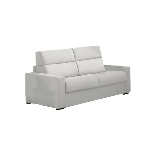 Talamo Italia - 3-Sitzer festes Sofa Quarta, Lineares Sofa für Wohnzimmer, gepolstert, Abnehmbarer Bezug, 100% Made in Italy-Qualität, 220x95 h100 cm, Hellgrau Talamo Italia - 3-Sitzer festes Sofa Quarta, Lineares Sofa für Wohnzimmer, gepolstert, Abnehmbarer Bezug, 100% Made in Italy-Qualität, 220x95 h100 cm, Hellgrau