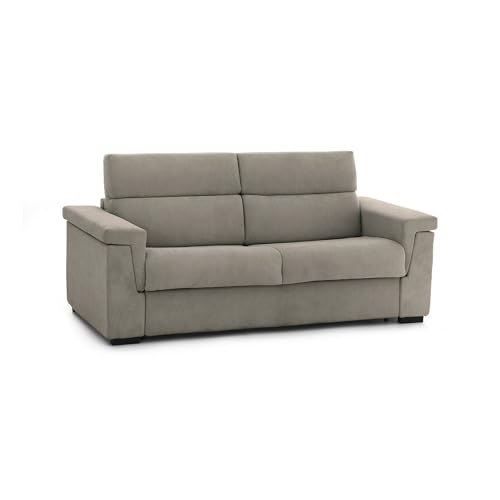 Talamo Italia - 3-Sitzer festes Sofa Zelia, Lineares Sofa für Wohnzimmer, gepolstert, Abnehmbarer Bezug, 100% Made in Italy-Qualität, 225x95 h100 cm, Taube Talamo Italia - 3-Sitzer festes Sofa Zelia, Lineares Sofa für Wohnzimmer, gepolstert, Abnehmbarer Bezug, 100% Made in Italy-Qualität, 225x95 h100 cm, Taube von Talamo Italia