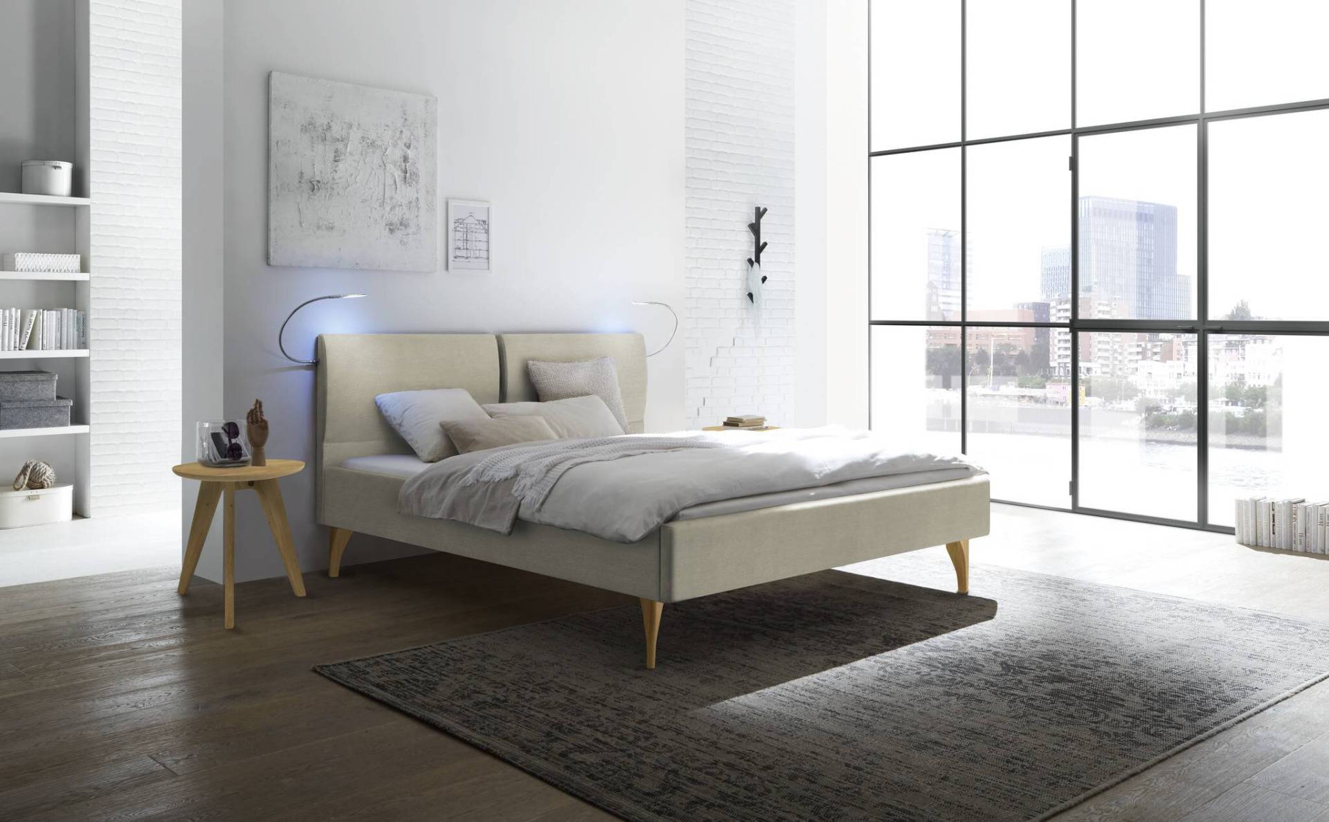 Hasena Polsterbett Tamara, Farbe: Eiche bright, geölt, Bezugsfarbe: Pepe beige, verschiedene Größen Hasena Polsterbett Tamara, Farbe: Eiche bright, geölt, Bezugsfarbe: Pepe beige, verschiedene Größen