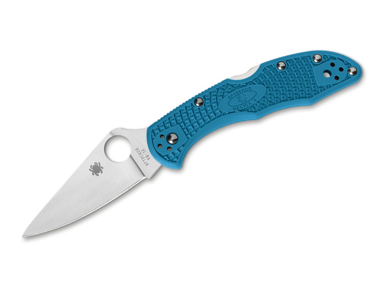 Taschenmesser Delica 4 Lightweight Flat Ground Blue von Spyderco