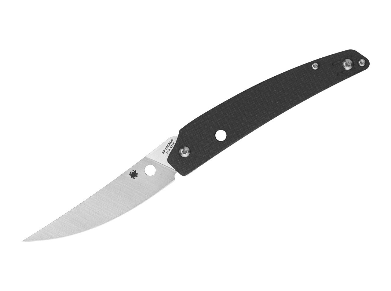 Taschenmesser Ikuchi schlankes Messer mit CPM-S-30V u. Kohlefaser/G10 von Spyderco