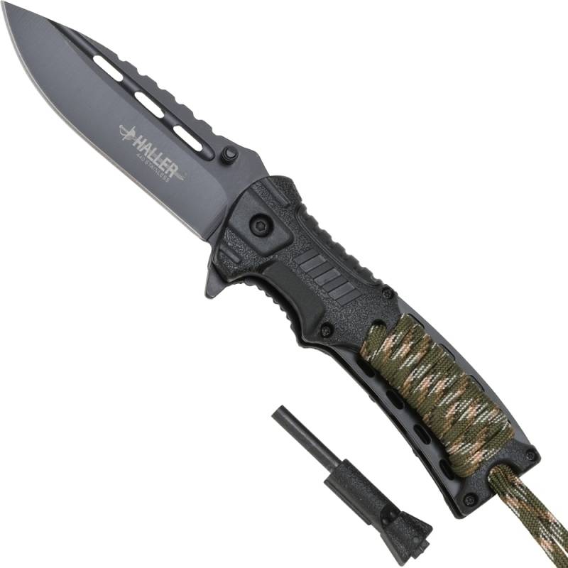 Taschenmesser mit Feuerstarter Survival Paracord-Wicklung Outdoor Messer Taschenmesser mit Feuerstarter Survival Paracord-Wicklung Outdoor Messer von Haller
