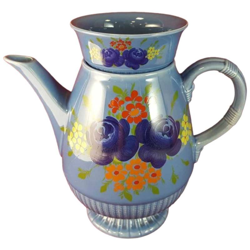 Teekanne mit Deckeltasse Tasse 1,45 L Waechtersbach Blau gebraucht - akzeptabel