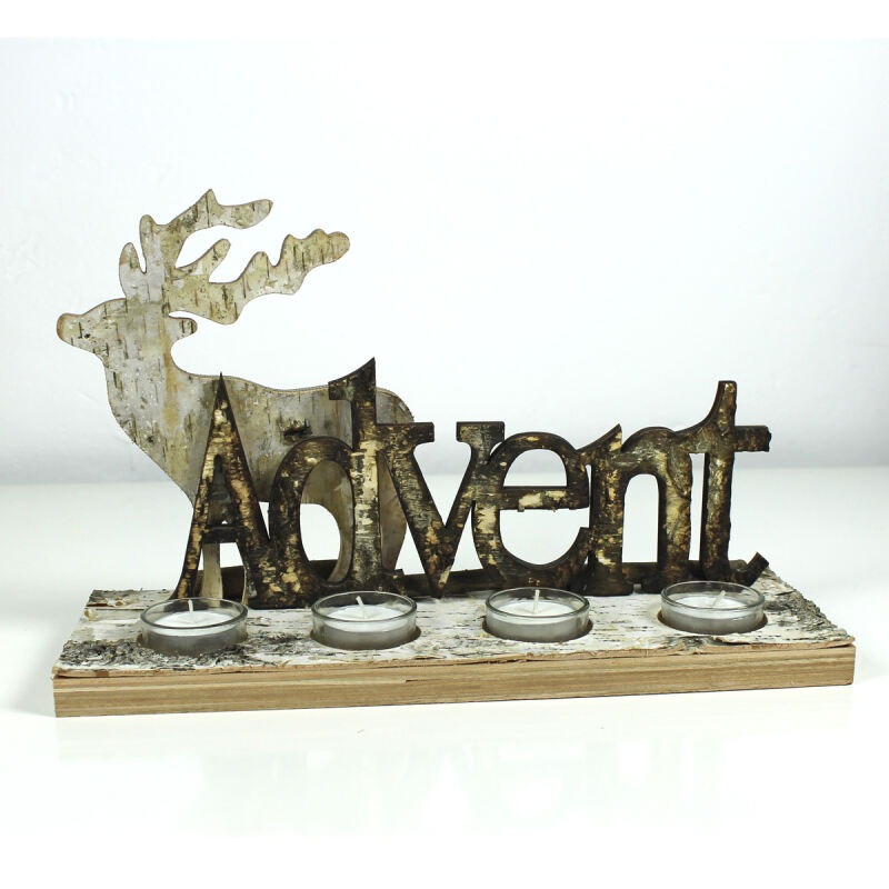 Teelichthalter Advent aus Holz