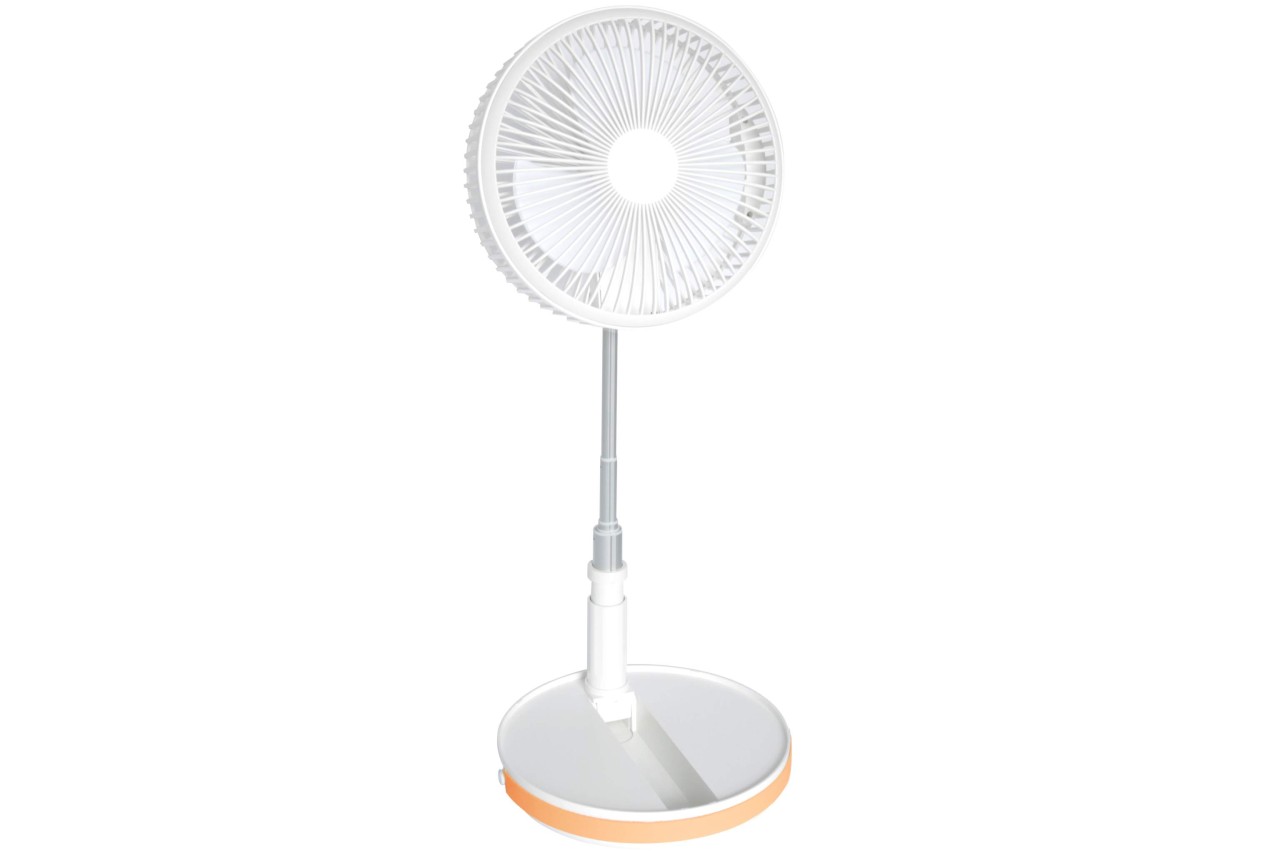 Teleskop Ventilator COOL faltbar 20 cm mit 5 Volt Akku weiß