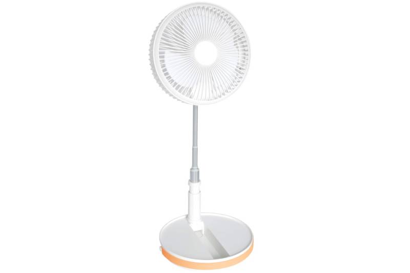 Teleskop Ventilator COOL faltbar 20 cm mit 5 Volt Akku weiß