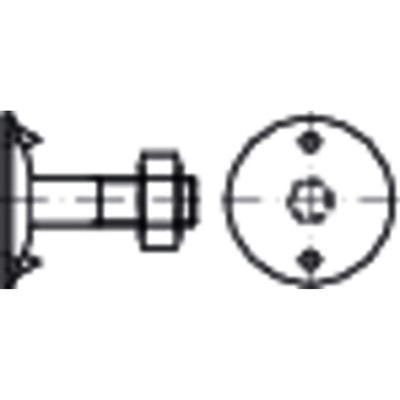 Tellerschraube mit Sechskantmutter und Scheibe DIN 15237 Stahl 3.6 M12 x 35mm Tellerschraube mit Sechskantmutter und Scheibe DIN 15237 Stahl 3.6 M12 x 35mm von Nobrand