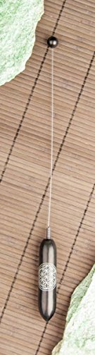 Tensor Blume des Lebens L 29,5 cm Griff und Kugel aus Speckstein schwarz | Lebensblume Einhandrute Wünschelrute Messinstrument Radiästhesie | Esoterik Geschenke günstig kaufen von Berk